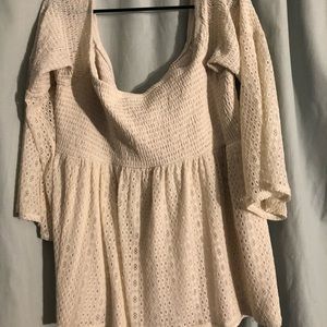 Off shoulder lace blouse